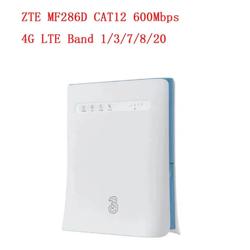 Router Wifi ZTE MF286D 4G LTE con router 4G CPE Router hotspot WiFi con slot per scheda SIM 2 antenne CAT12 600Mbps