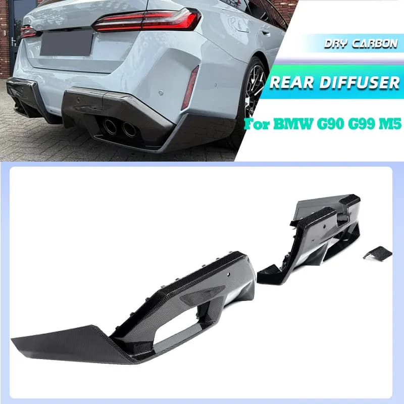 Spoiler per labbro diffusore per paraurti posteriore per auto in carbonio secco per BMW G90 G99 M5 2025 Auto Racing diffusore posteriore grembiule labbro corpo kit accessorio