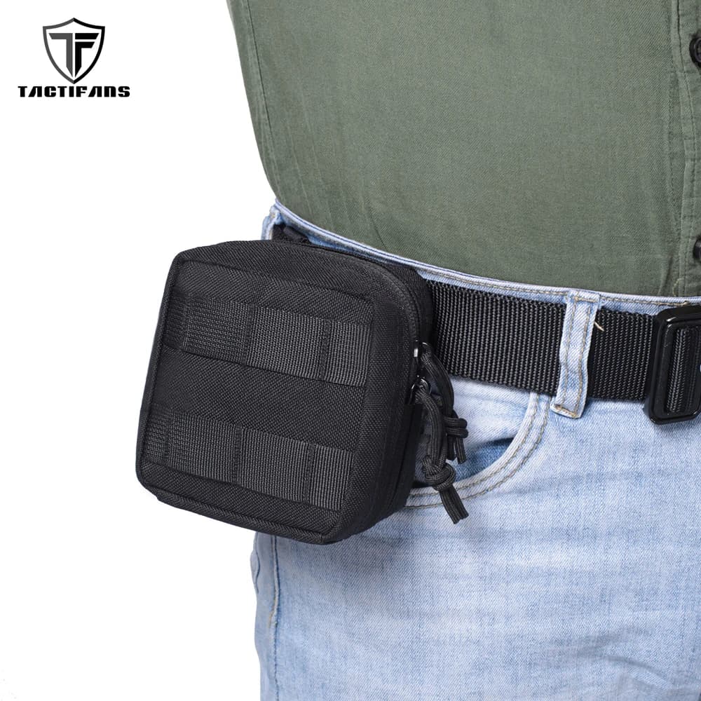 Tasca tattica EDC Micro Molle Utility Pouch Mini coltello Bussola Torcia Borsa portaoggetti per carte Cintura in vita Escursionismo all'aperto Caccia da campeggio