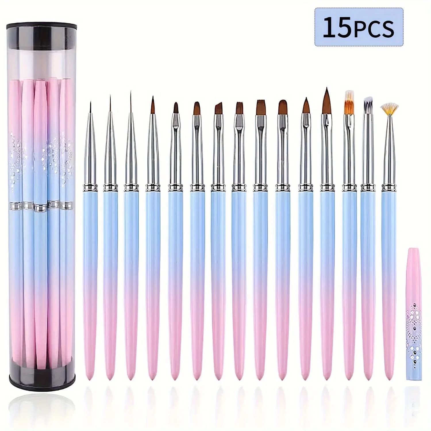 Set di pennelli per nail art, strumenti per la progettazione di nail art, pennello per gel per unghie 3D, penna professionale per disegno di unghie in acrilico