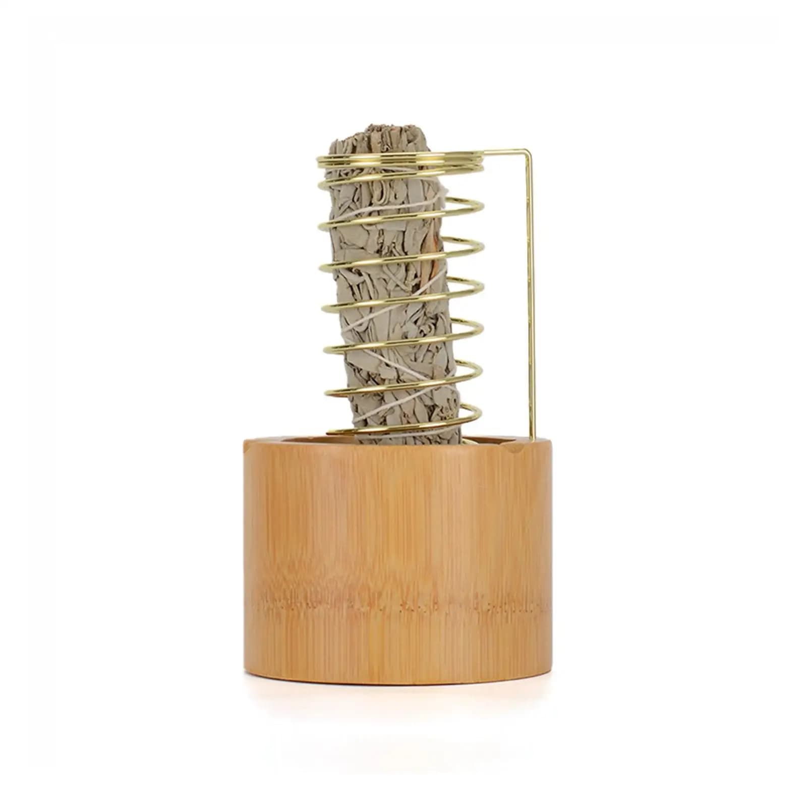 Incense Holder Stick Wood Metal Decorative Burner for Yoga Room Office Bedroom Table Gift
