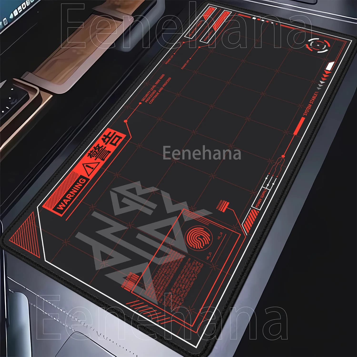 Tappetino per Mouse XXL con Stampa HD, Disegni Meccanici, Antiscivolo, Accessori da Gaming, Tappetino da Scrivania