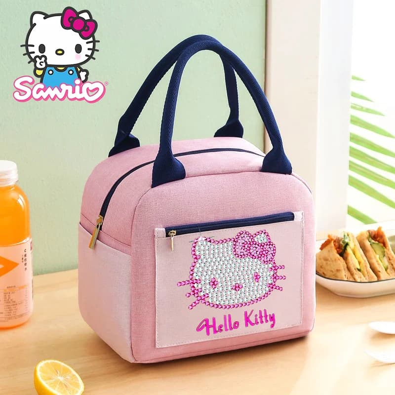 Hello Kitty Lunch Bag Children Thermal Cooler Bag Printed High Capacity Insulated Bag School Portable Lunch Box Picnic Tote Bags