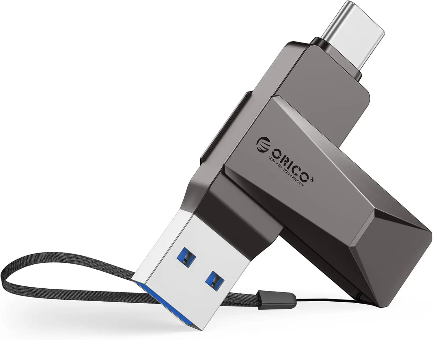 Chiavetta USB 3.0 da 32GB, 150MB/s, Doppia USB C e A, Design Rotante in Metallo per iPhone 15, Android, MacBook, PC