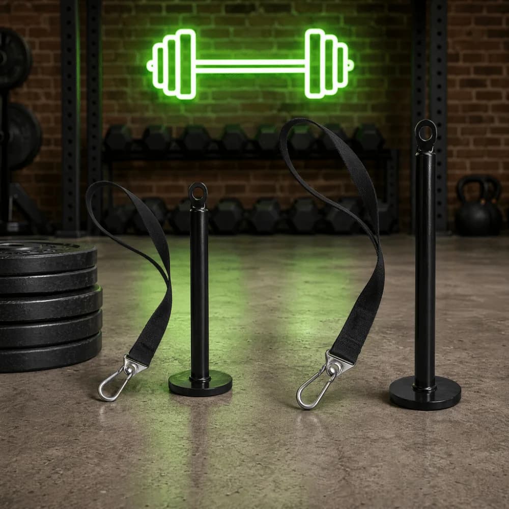 2pcs Steel Weight Plate Loading Pin Loading Pin Carabiner Clip Strength Trainer Barbell Plate Heavy Duty Polypropylene Strap