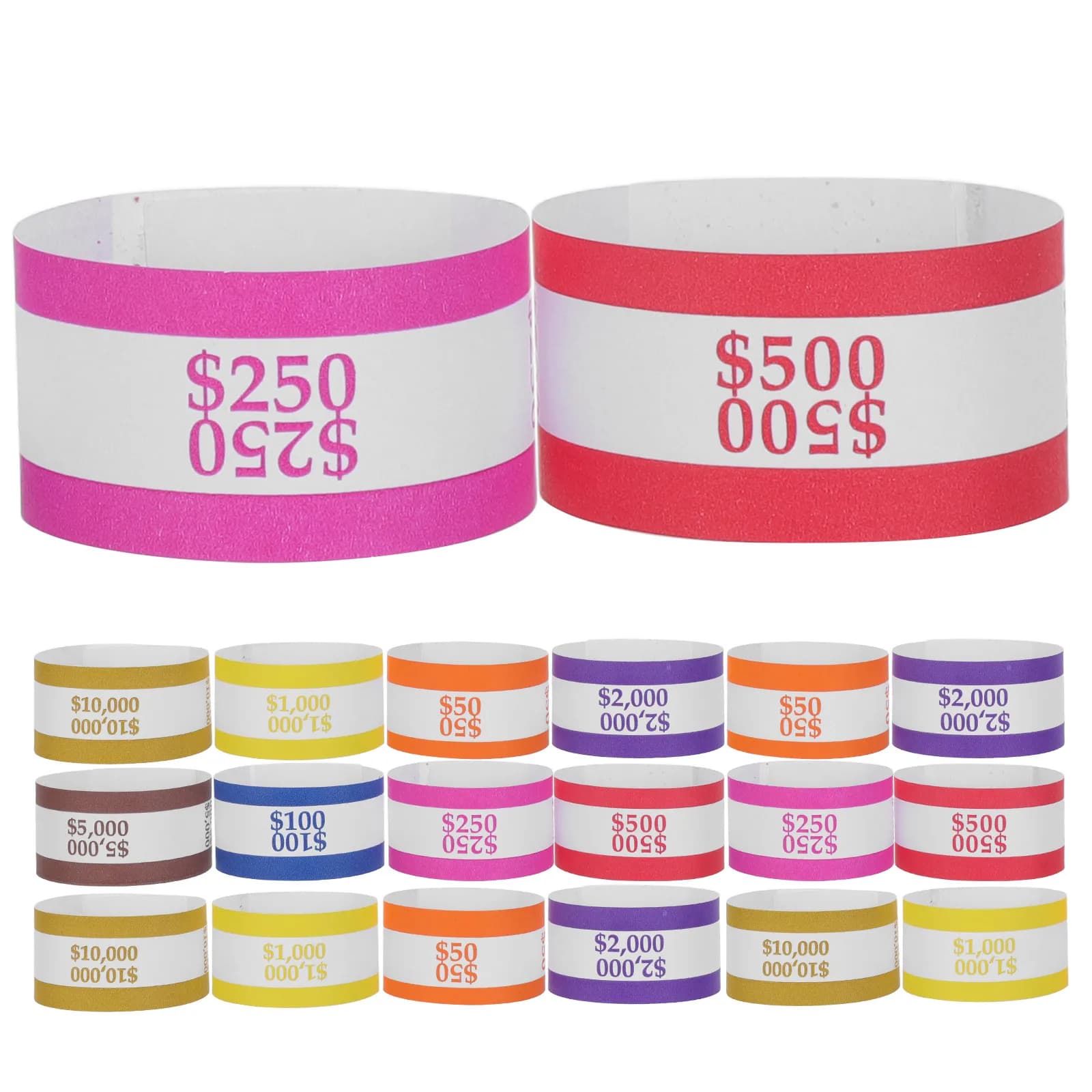 400Pcs Money Bands Self Adhesive Cash Straps Currency Wrappers Banknote Organizers for Banking Office Retail Use Secure Reliable