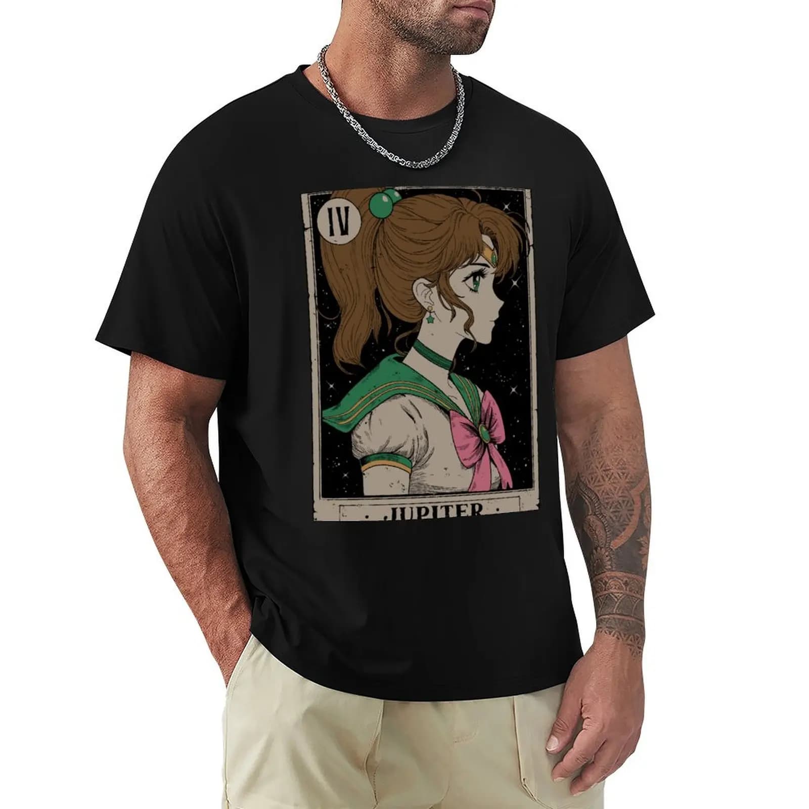 Jupiter Tarot Card T-Shirt Work Wear Breathable Tee
