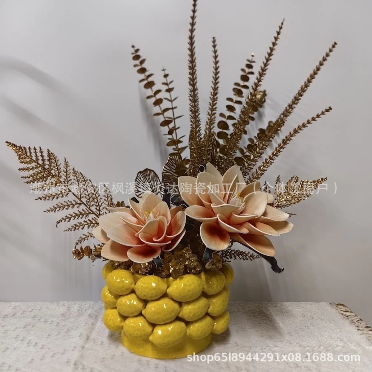 Vaso in ceramica a forma di frutto per simulazione DSA, ornamento di alta gamma per soggiorno, camera da letto, scrivania, decorazione domestica, pendolo