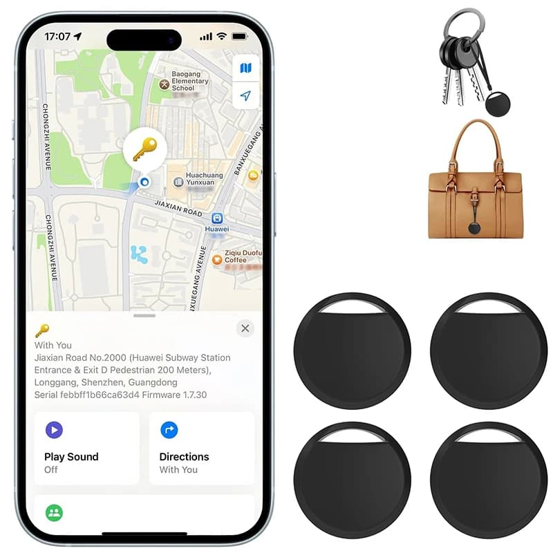 Localizzatore anti-perdita da 4 pezzi per sostitutivi Apple Airtag tramite Trova il mio localizzatore GPS Bluetooth per borsa da viaggio Kid Pet IOS MFi Key Finder