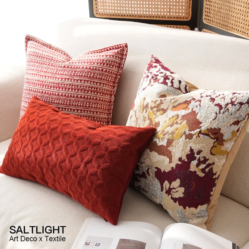 Cuscino Decorativo Moderno e Semplice Rosso Festivo per Divano e Testata del Letto, Cuscino per Capodanno, Decorazione Casa, Quadrato, in Fibra di Poliestere, con Fodera Rimovibile e Lavabile