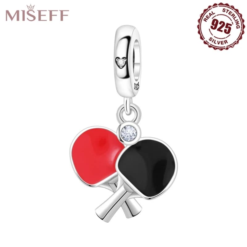 MISEFF 2025 Real Silver Sterling 925 Ping Pong Rack Pendant Pendants And Pendants Beads Original Bracelet FAI Jewels FROM YOU Women Gifts New