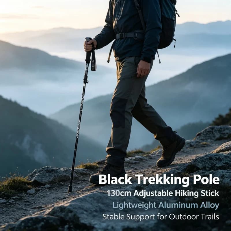 Trekking Poles Adjustable Ultralight Walking Sticks Alpenstock Outdoor Hiking-Climbing Mountaineering Sticks