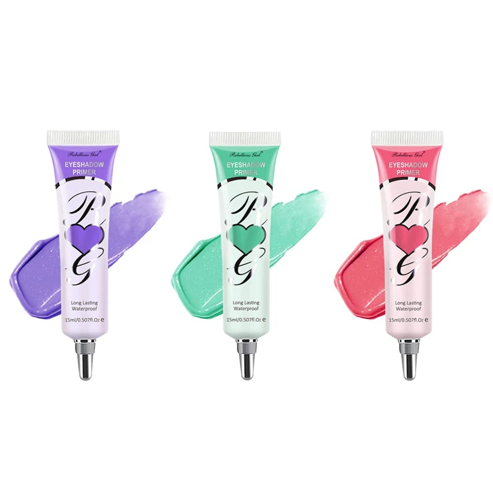 VERONNI Primer Ombretto 6 Colori – Confezione da 3, Texture Cremosa, Alta Pigmentazione, Colore Intenso con un Solo Strato, Base a Lunga Durata