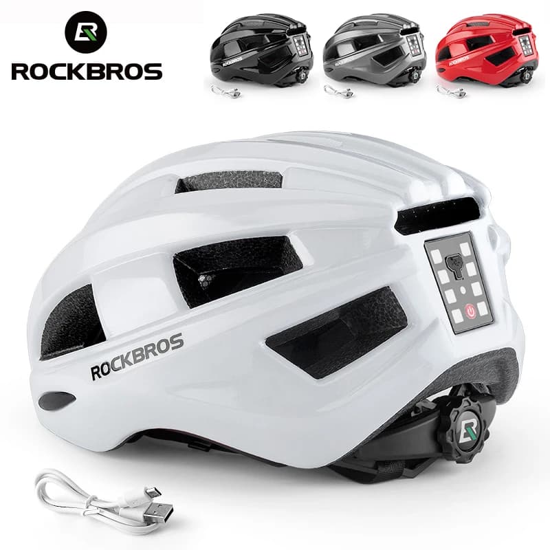 ROCKBROS Light Bicycle Helmet Man Woman MTB Road Back Light Warning Bike Helmet EPS PC Safety Bike Helmet integrally modeled