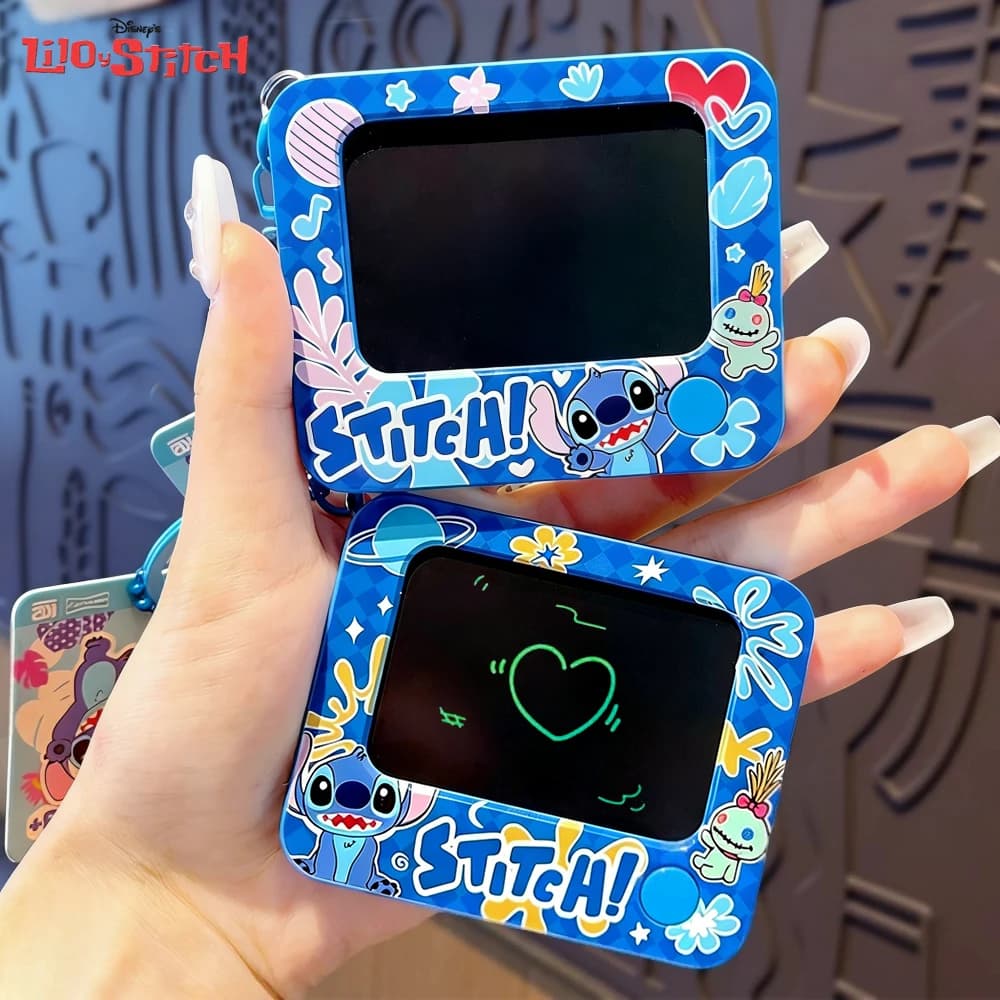 Portachiavi Originali Disney con Lavagna per Disegnare, Mini Tablet Riutilizzabile per Graffiti con Penna, Giocattoli Creativi e Ornamenti Regalo