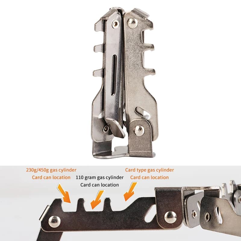 1Pcs Universal Tripod Folding Frame Portable Camping Gas Canister Metal Stand​​ Outdoor Camping Gas Tank Stove Base Holder