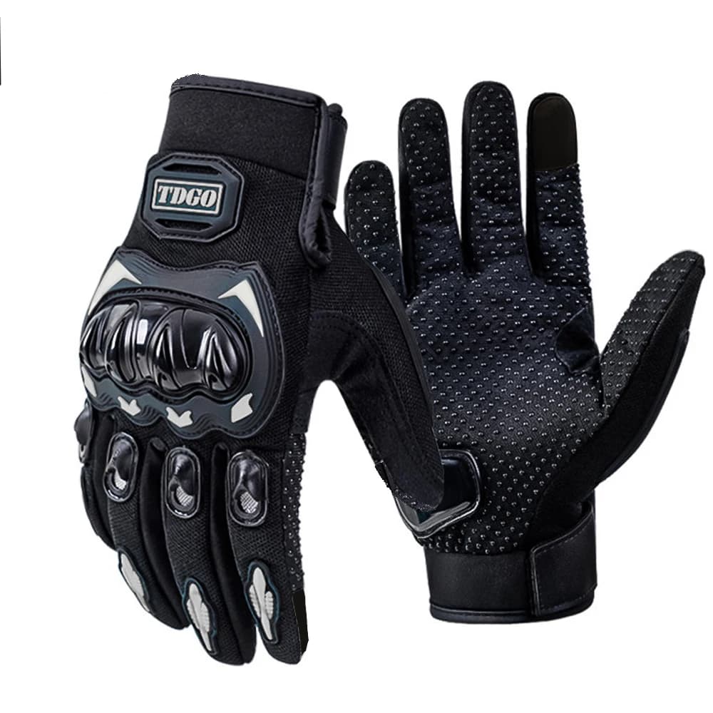 Summer Motorcycle Gloves Breathable toe Full fingers Protective riding in leather Sports riding gloves for cross bike