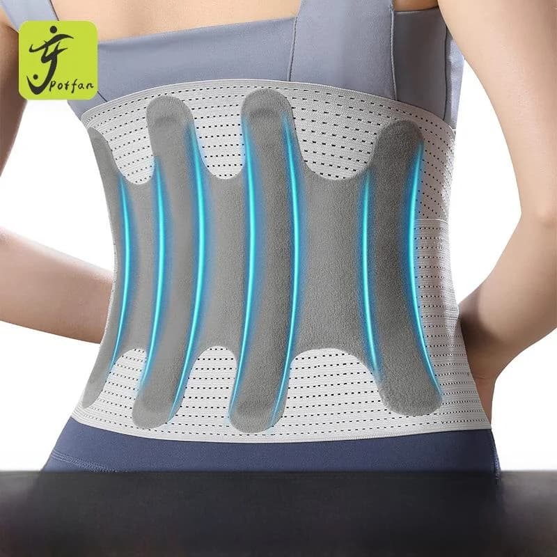 New Breathable Sports Lumbar Belt for Squat Depths, Fitness Belt with Steel Lifting Grips and Abdominal Support