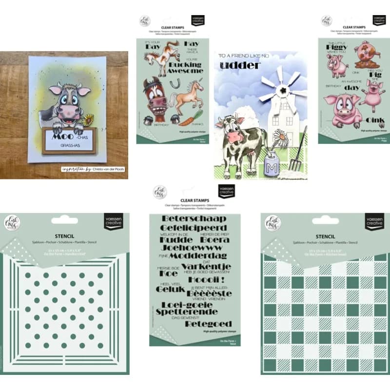 Stencil per taglio metallo a tema fattoria, asciugamano da cucina e fazzoletto, e timbri trasparenti, fustella, lama, coltello, punzone per scrapbooking e lavori di carta 2026