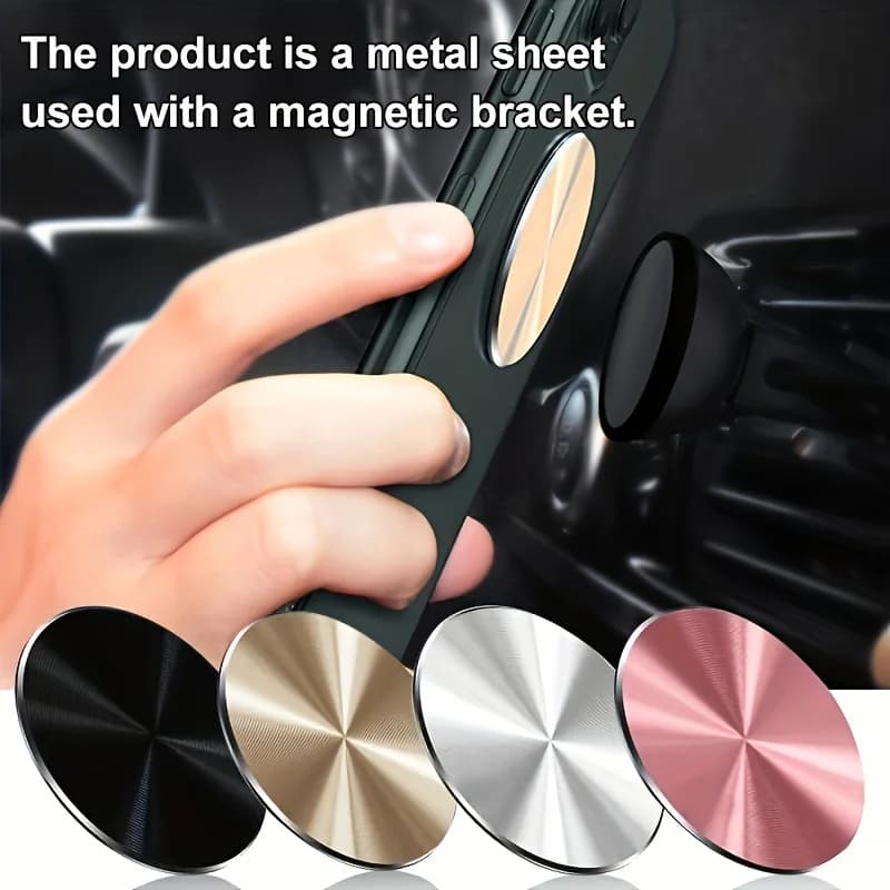 1/2pc metal plate for magnetic support for phone for self-adhesive iron plate magnet cell phone holder for iPhone