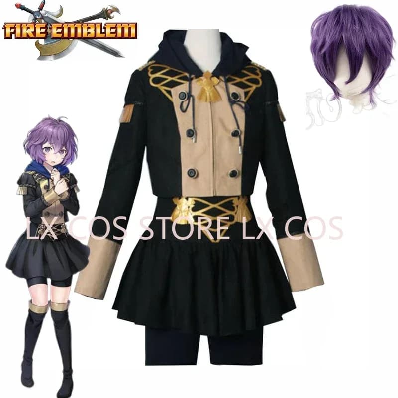 Fire Emblem Tre Case Vento Fiore Neve Luna Ufficiali Accademia Black Eagles Bernadetta von Varley Abito Costume Cosplay