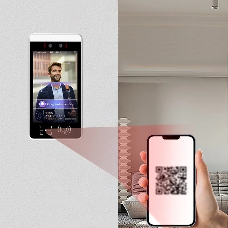 Biometric Face Recognition Attendance Access Control System NFC/IC/ID Card QR Code Scan OEM/ODM Customizable Reset Function