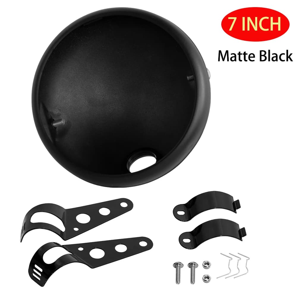 7 Inch Motorcycle Headlight Housing Buckle LED Headlight Parts Round Housing Cover Shell