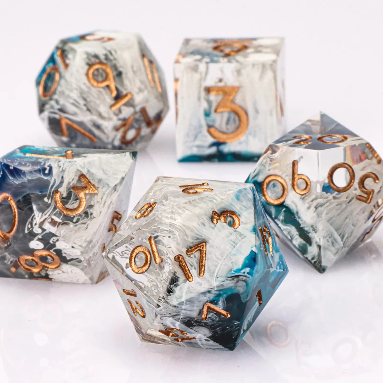 Set di Dadi Magic Lord Rings DND, 7 Pezzi in Resina LOTR D&D per Giochi di Ruolo, Dadi Rossi Dungeons & Dragons con Bordi Affilati