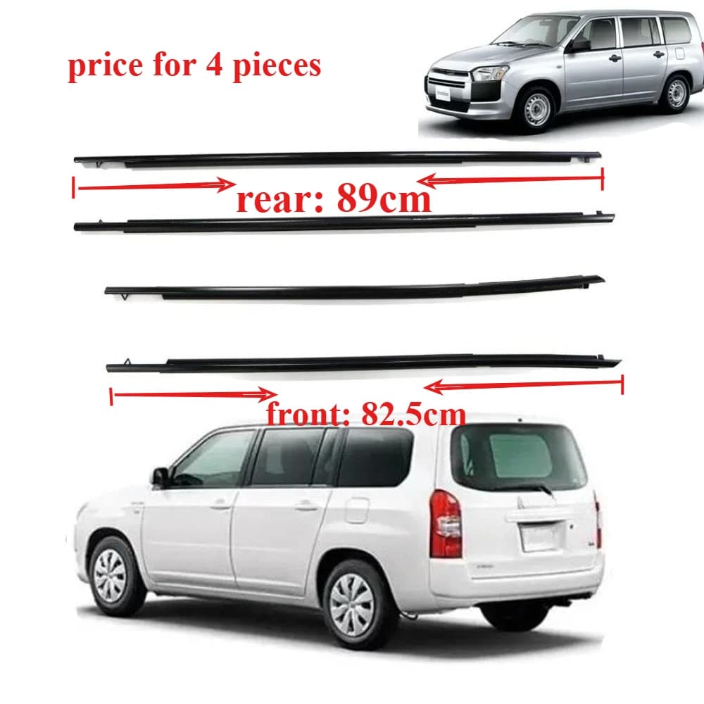 68160-52070 Moulding Seal Belt Shell for Toyota PROBOX Protect Glass Rubber for Succeed 2002-2014 4 Pieces 1 Set