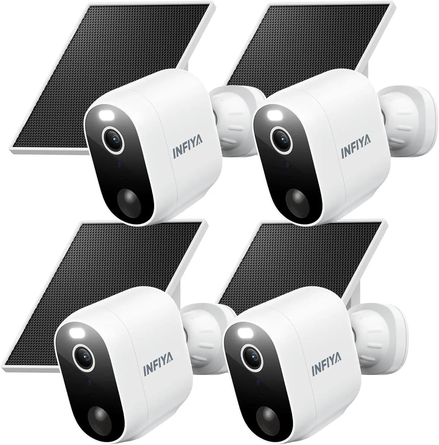 Telecamera di Sicurezza Wireless da Esterno con Alimentazione Solare, Video 2K, Rilevamento Umano AI, Visione Notturna a Colori, Compatibile con Alexa