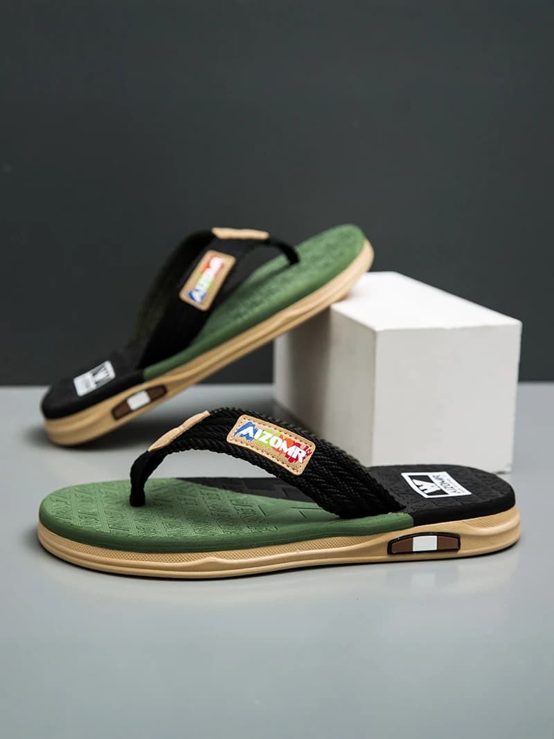 Casual Indoor Summer Men's Sandals Anti-Slip Wear-Resistant Woven Slippers Guangdong Slippers for Youth Sport Leisure