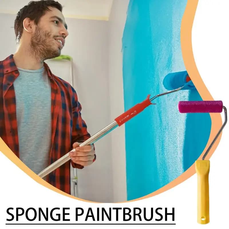7.09 inch multifunctional paint brush with non-slip handle High density foam sponge