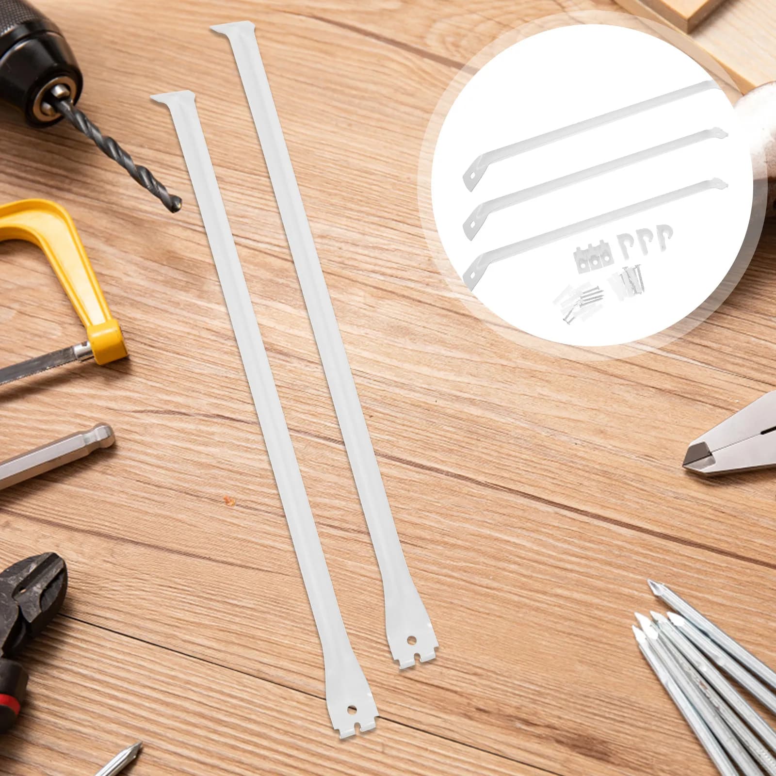 Set di staffe per mensola tendalino camper, piattaforma da 17 pollici, clip per cavi, staffe terminali, supporti per scaffalature, ricambi, gestione cavi