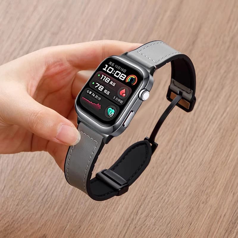 Cinturino con fibbia magnetica in pelle + silicone per Huawei Watch D2 Cinturino senza spazi rapidi per HUAWEI Smart Watch D2 Bracciale Correa