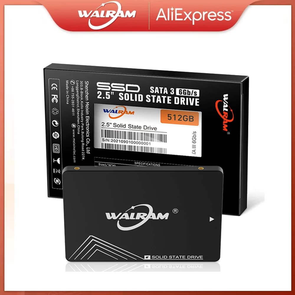 WALRAM 2.5 SATA 3 SSD 240GB 256GB HDD 128GB 120GB Solid State Drive Internal SATA3 SSD 1TB 512GB Hard Disk For Desktop Laptop PC