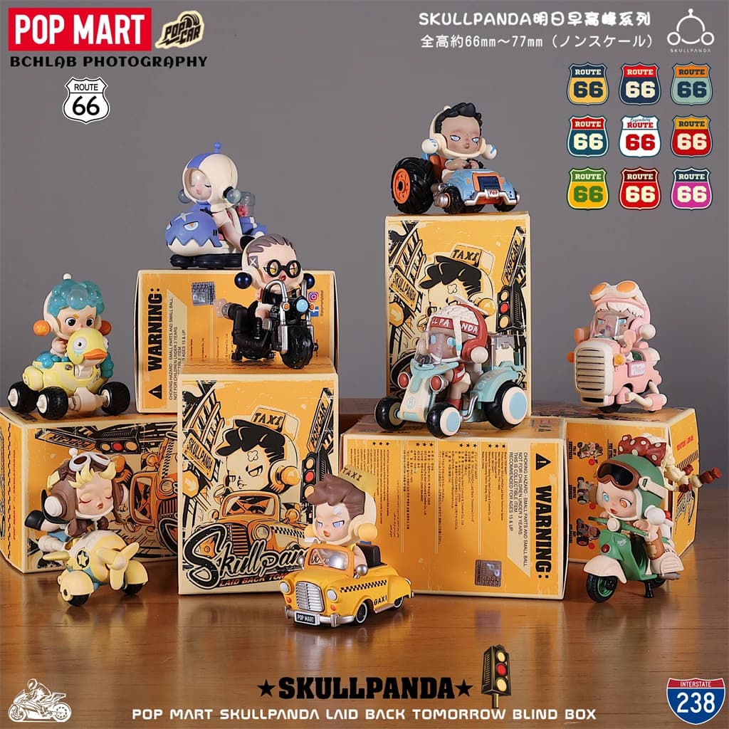 POP MART Skullpanda Laid Back Tomorrow Series Blind Box Toys Kawaii Anime Action Figure Caixa Caja Mystery Box Bambole Ragazze Regalo