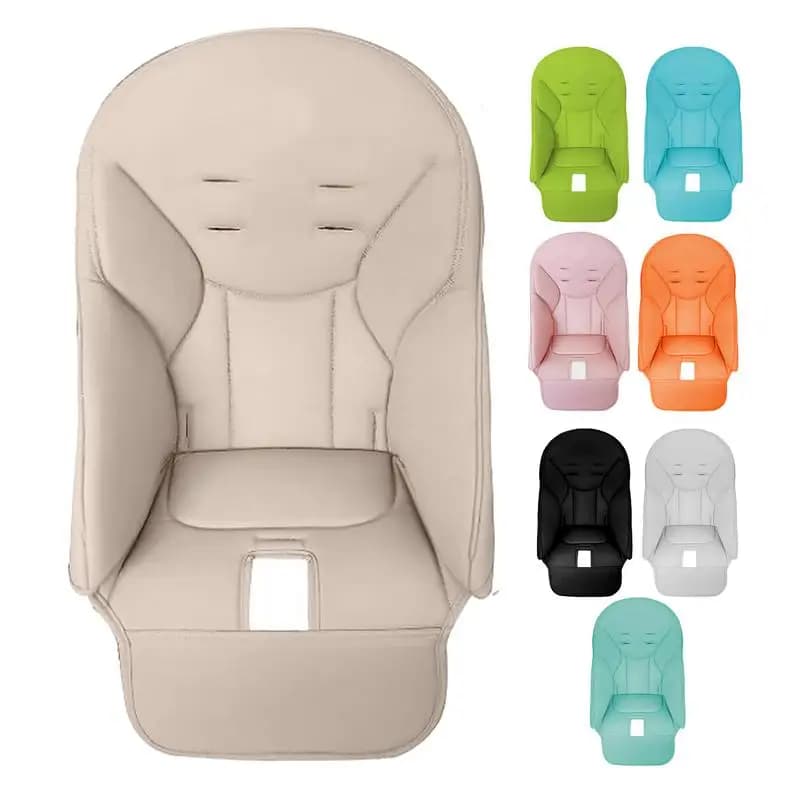 Cuscino per seggiolone per seggiolone per sedia da pranzo Custodia per seggiolino in tinta unita in pelle PU Accessori per seggiolone