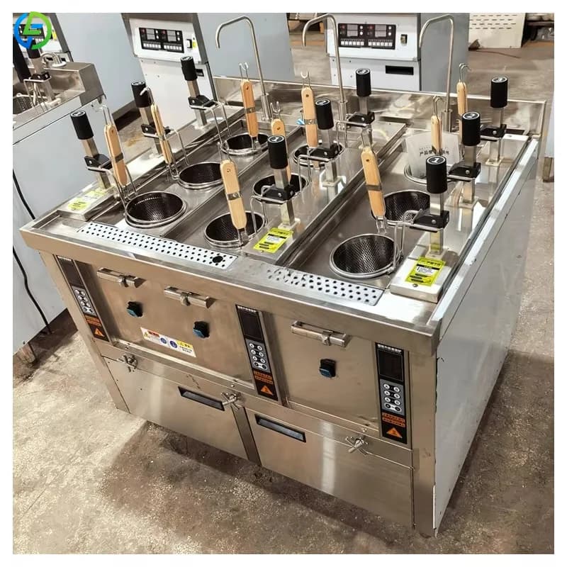 Customized Commercial Automatic Lift Ramen Noodle Pasta Boiler Cooking Boiling Cooker Machine Restaurant Kitchen Equipment