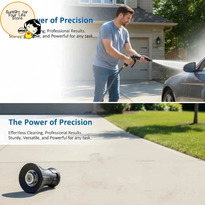 HOT!Adjustable 3/4 Inch Garden Hose Spray Nozzle High Pressure Heavy Duty Nozzle for Car Wash Lawn Irrigation Pet Bathing