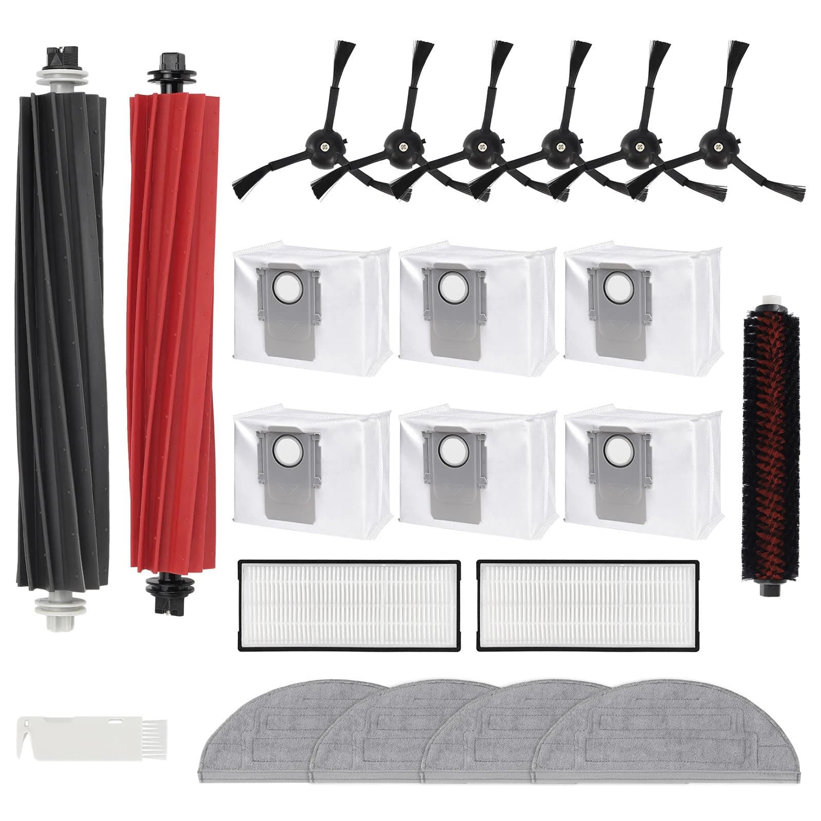 22 PCS Accessories Kit for Roborock S8 Pro Ultra Robot Vacuum Cleaner Replacement Parts Dual Main Brush Side Brush