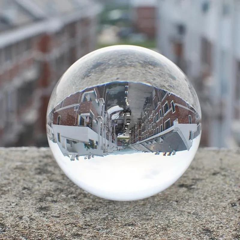 30 40 50cm Clear Glass Crystal Ball K9 Deck Figurines Decor Solid Clear Crystal Balls Photography Accessories