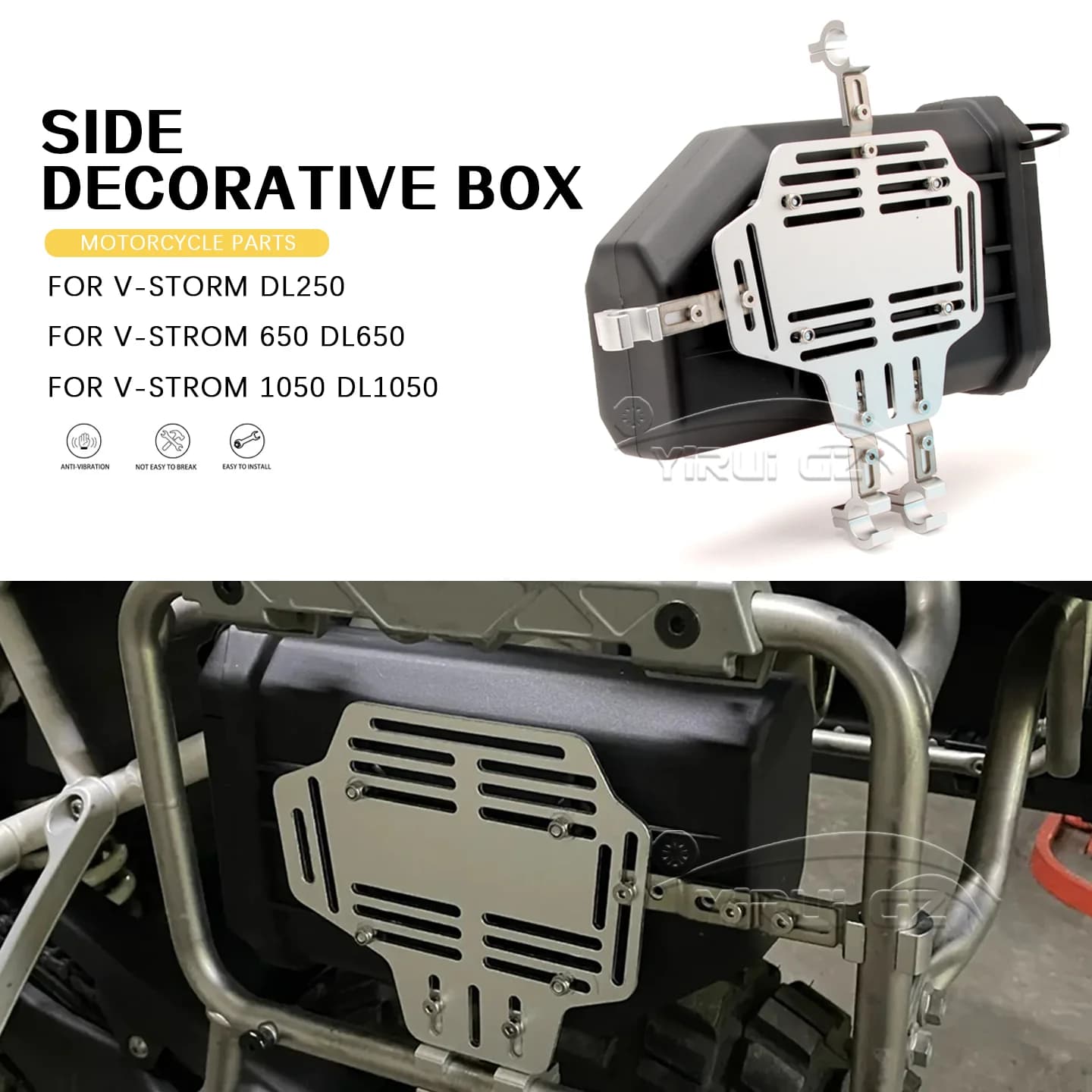 Cassetta degli attrezzi Cassetta degli attrezzi Scatola decorativa laterale impermeabile Kit di pronto soccorso/rottura Cassetta degli attrezzi PER Suzuki V-Storm DL 250 650 DL650 1050 DL 1050