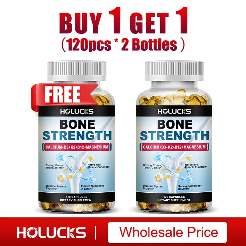 Supplement for the Ossea Force in Capsules with Calcium, Magnesium, Vitamin D3, K2, Zinco and B12, Support for Bones and Muscles - High Absorption