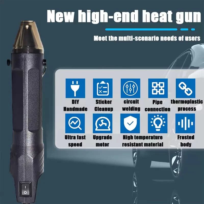300 ° C Pistola ad aria calda Pistola per saldatura a temperatura Ventilatore Artigianato fai-da-te Energia elettrica Asciugatrice a caldo Mini pistola termica per tubi termoretraibili Involucro per auto