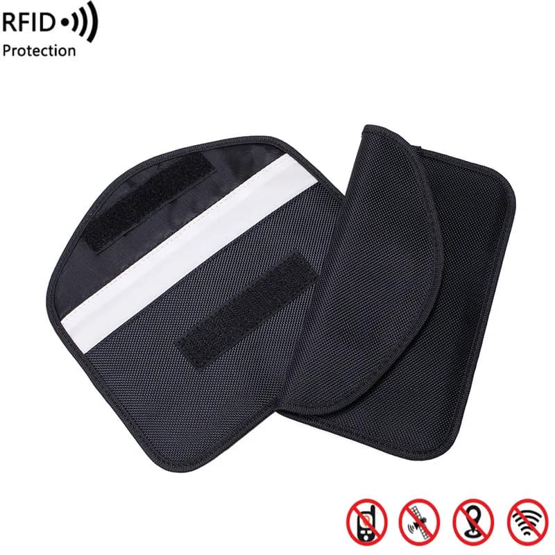 Borsa a mano impermeabile in tessuto Oxford resistente all'usura con protezione RFID, a conchiglia, per cellulare da 6,5 pollici, portamonete e portaoggetti