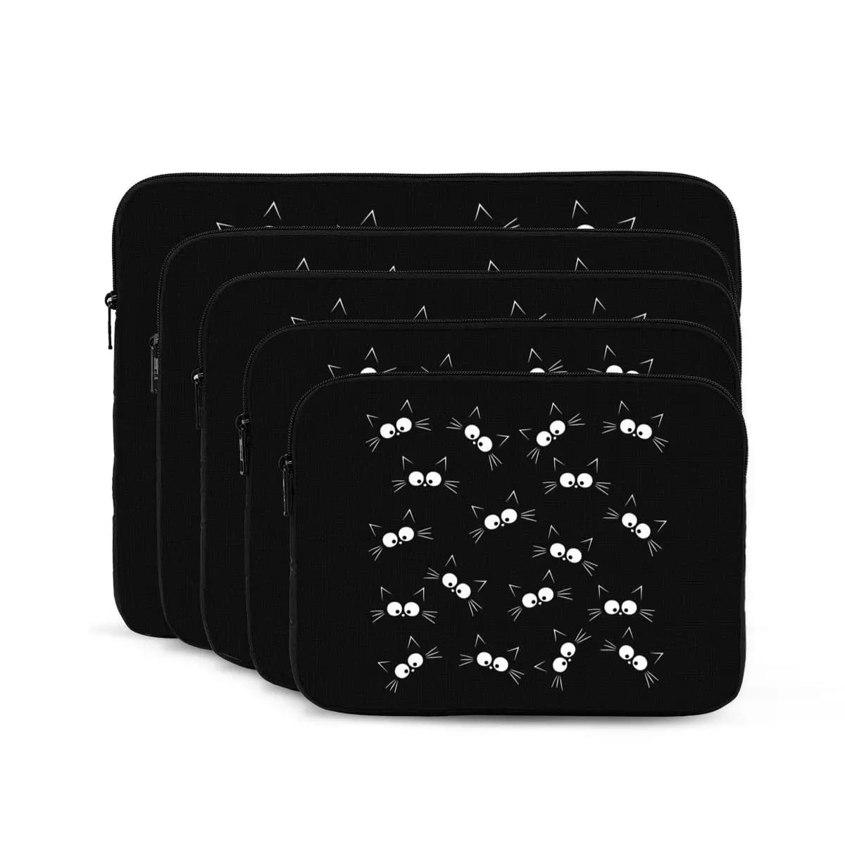 Custodia per laptop per notebook con modello simpatico gatto nero Custodia per custodia per notebook da 10 12 13 15 17 pollici Custodia antiurto per tablet