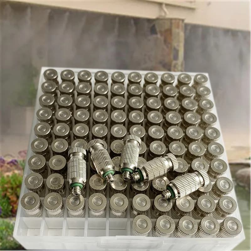 A06 filettatura 30-80bar ad alta pressione 3/16 "ugelli nebbia nebulizzazione ottone nichel Anti gocciolamento nebulizzatori raffreddamento umidificatori sprinkler