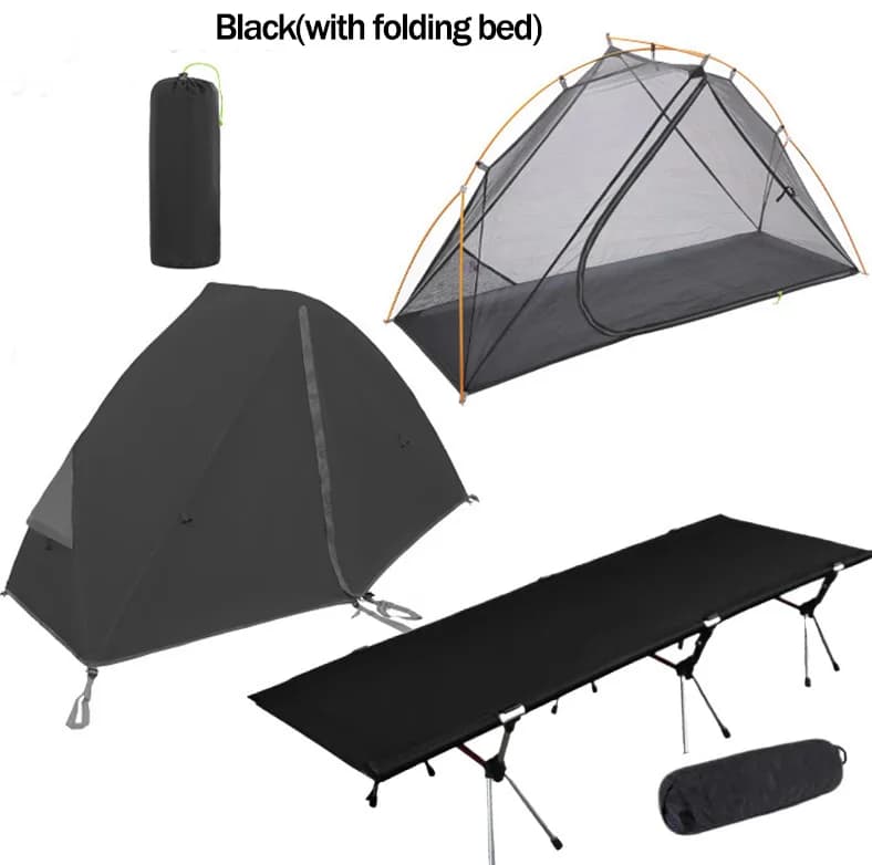 Portable Automatic Folding, Outdoor Elevated Tent Camping, Waterproof and Thickened Integrated Bed Tent for Wilderness Use.