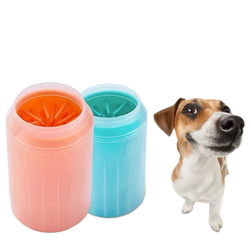 Dog Paw Cleaner Cup Soft Silicone Combs Portable Outdoor Pet Foot Washer Paw Clean Brush Quickly Wash Foot Cleaning Bucket