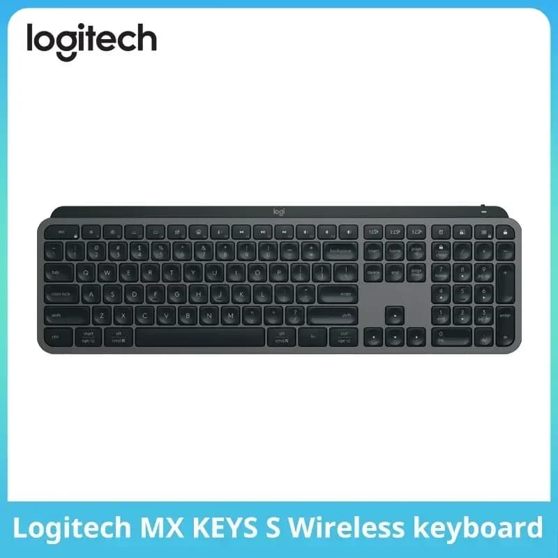 Logitech MX Keys S Wireless Bluetooth Keyboard Office Multi-device Connection Backlit Bolt Ultra-thin and Portable